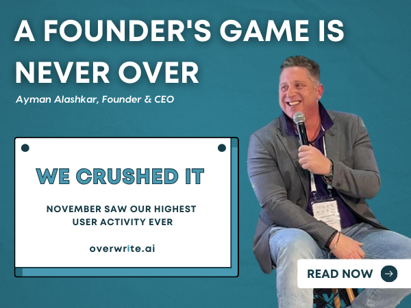A Founder’s Game is Never Over